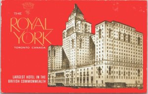 Canada The New Royal York Hotel Toronto Chrome Postcard 03.60