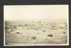 RPPC SHELLEY MONTANA BIRDSEYE VIEW DOWNTOWN VINTAGE REAL PHOTO POSTCARD