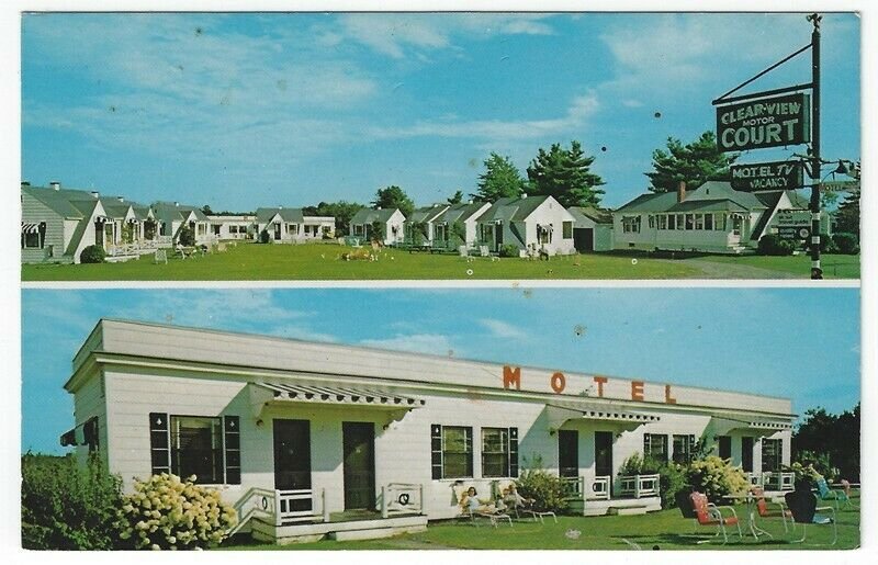 Saco,  Maine, Vintage Postcard Views of Clearview Motor Court 