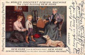 New Home Sewing Machine Advertising Vintage Postcard AA50293