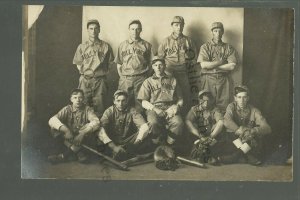 Hollywood MINNESOTA RP1910 BASEBALL TEAM Studio Shot GHOST TOWN nr Winsted Mayer