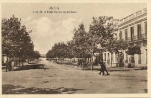 spain, MELILLA, Vista de la Calle Carlos de Arellano (1910s)