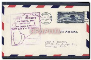 Letter USA 1st Flight Bay City Chicago July 17, 1928