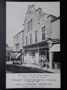 Advert: Shop Premises for MR W.J.BUCKLEY, HARROGATE, ARCHITECT - Old Postcard