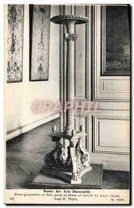 Old Postcard Musee des Arts Decoratifs door chandeliers painted wood Peyre