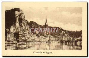 Postcard Dinant Citadel and Old Church