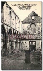 Old Postcard Battle Of Marne Sermaize-les-Bains L & # 39Eglise Netherlands Ar...