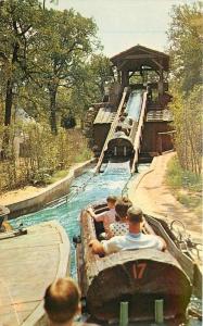 Amusement Six Flags Texas El Aserradero Ride 1960s Postcard Colorpicture 11878