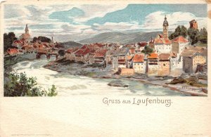 lot290 gruss aus laufenburg  germany litho