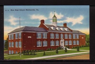 Virginia Postcard New High School  Martinsville