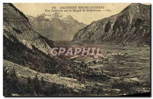 Old Postcard Dauphine Bourg D & # 39Oisans Vue Generale on Belledonne