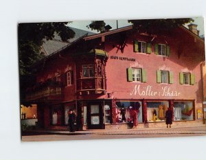 Postcard Typical Bavarian House, Garmisch, Germany