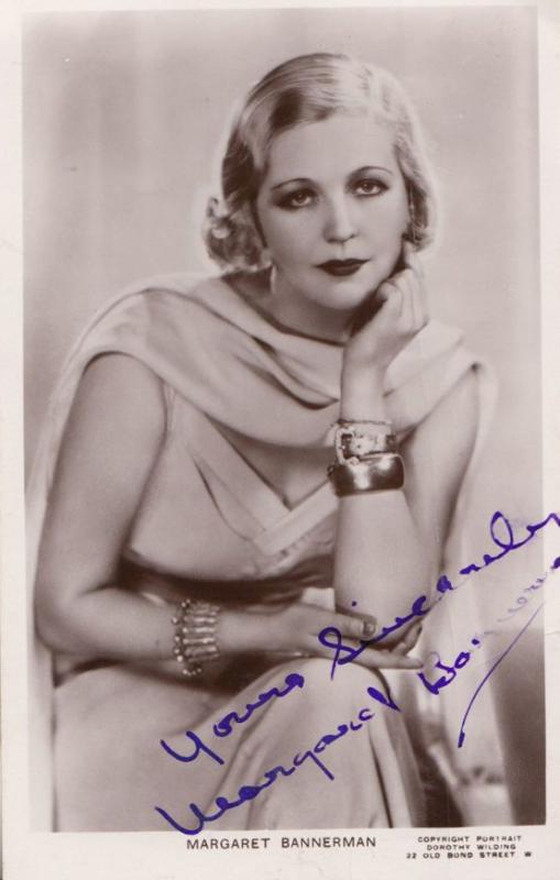 Margaret Bannerman Vintage Genuine Hand Signed Photo Postcard