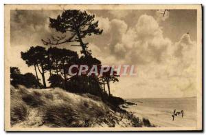 Old Postcard The Dunes Of Moulleau Abatilles