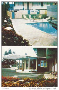 Swimming Pool, Flowers, The Fairways Motel, Island Highway, Nanaimo, British ...