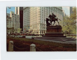 Postcard The statue of General Sherman, Grand Army Plaza, New York City, N. Y.