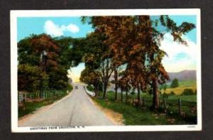 NH Greetings from GROVETON NEW HAMPSHIRE Postcard PC