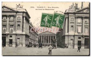Paris Old Postcard Rue Royale Basically Madeleine