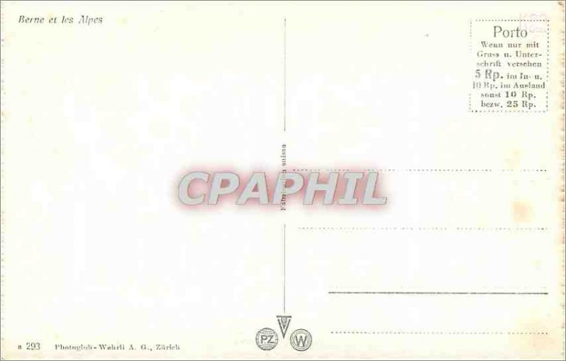 Modern Postcard Bern und Die Alpen