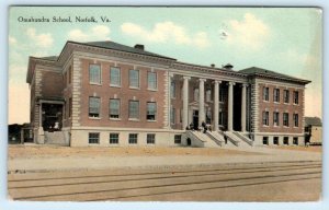 NORFOLK, Virginia VA ~ Early View OMOHUNDRO SCHOOL c1910s  Postcard