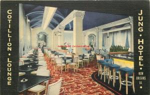 LA, New Orleans, Louisiana, Jung Hotel, Cotillion Lounge, Postmark 1944,