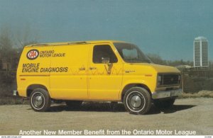 ONTARIO, Canada, 1980s; Ontario Motor League Van, Mobile Engine Diagnosis