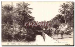 Old Postcard Gabes Djara Road Tunis Tunisia