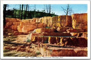 Angel Terrace Yellowstone National Park Colorful Rock Formation Postcard