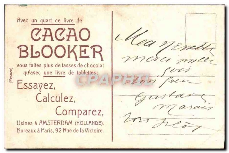 Postcard Old Town Hall Bolsward Advertisement Cocoa Blooker