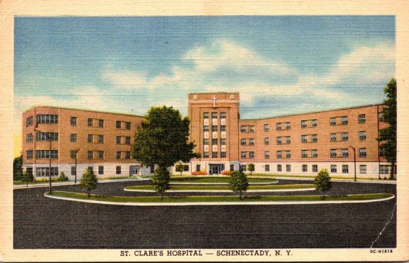 New York Schenectady St Clare's Hospital Curteich