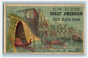 1870s-80s R.W. Burns Venice Boat Scenes Lot Of 3 P219