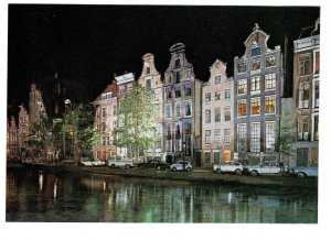 Shiny 3D Images, Old Gables, Amsterdam, Holland, Vintage Postcard, Netherlands