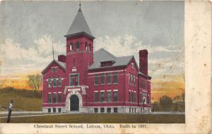 E71/ Lisbon Ohio Postcard Columbiana County c1910 Chestnut Street School