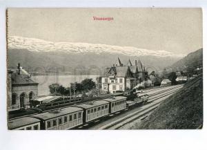 235354 NORWAY VOSSEUANGEN railway station Vintage Mittet PC
