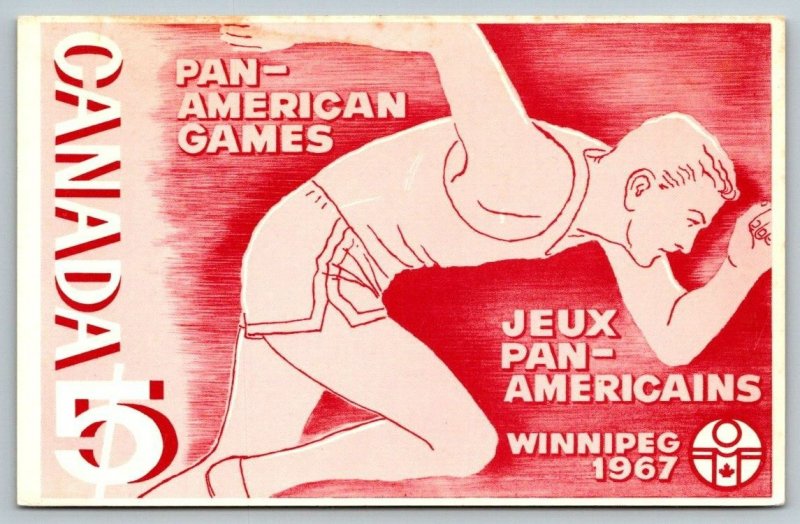 1967 Winnipeg  Pan-American Games Canada  Postcard