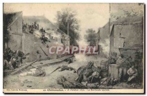 Old Postcard Army Chateaudun October 18, 1870 The barricade tour