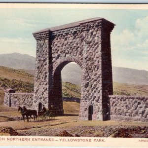 c1900s Haynes Photo No. 101 Yellowstone Park Arch Entrance Early PC Germany A229