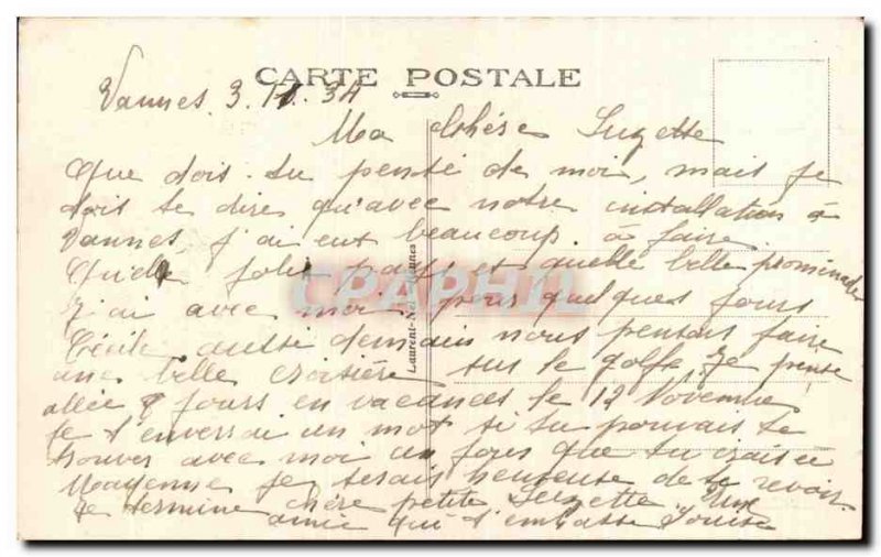 Old Postcard Vannes Trumpet Tour