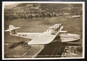 Mint Dornier DOX Giant Seaplane Real Picture Postcard Brought To The Water