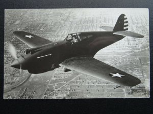 WW2 Fighter Aircraft CURTISS WRIGHT P40A c1939/1945 RP Postcard