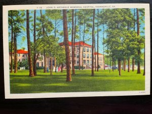 Vintage Postcard 1930-1945 John D. Archibold Memorial Hospital Thomasville GA