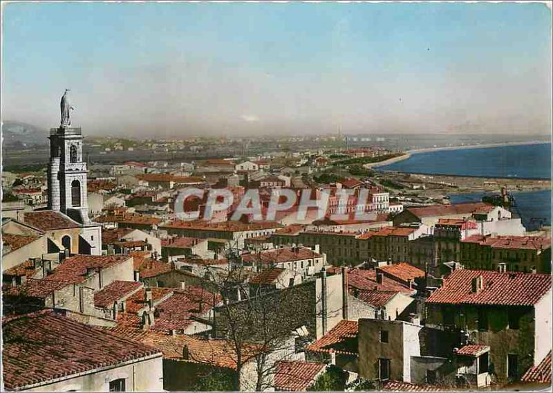 Modern Postcard Sete General view and the church of Saint Louis