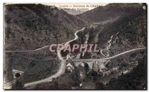 Old Postcard surroundings Lozere Chanac Bridge adjust