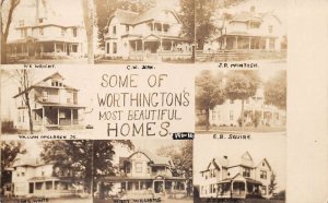 Worthington Ohio ? Beautiful Homes Multiview Real Photo Postcard AA83738