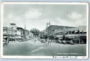 Torrington Connecticut CT Postcard Center Square Exterior Store Building c1940