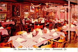 2~4X6 Postcards Savannah, GA Georgia PIRATE'S HOUSE RESTAURANT~INTERIOR Roadside