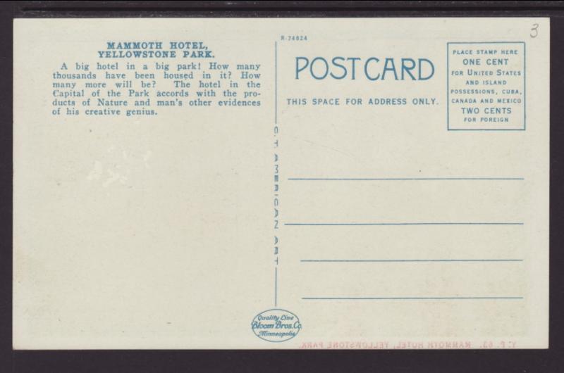 Mammoth Hotel,Yellowstone National Park