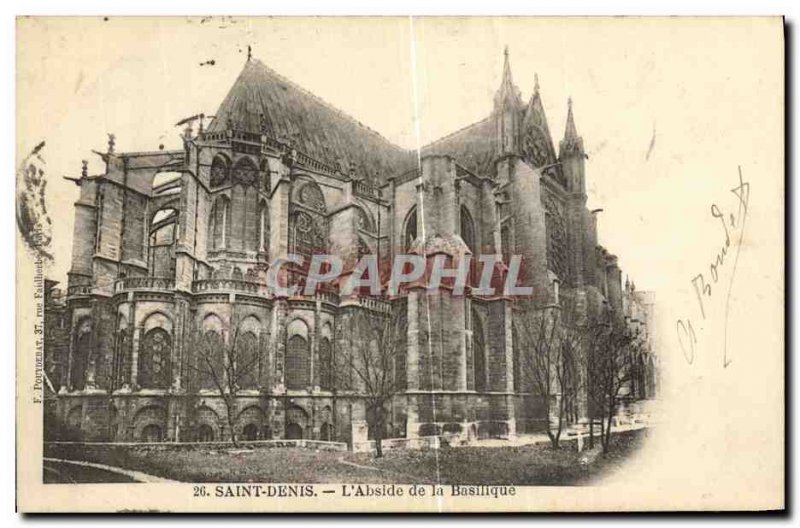 Old Postcard The apse Saint Denis Basilica