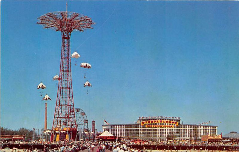 View from Fishing Pier, Parachute Jump, Steeplechase Park Coney Island, NY, U...