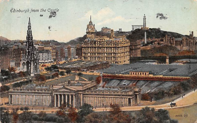 Edinburgh from the Castle Scotland, UK 1918 